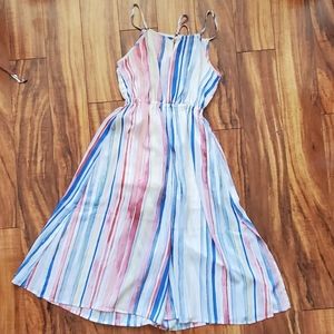 Jack by BB Dakota Rainbow Striped Jumper Dress